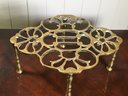 Lovely Early Antique Solid Brass Trivet - All Hand Made - English ? American ? - Very Nice Piece - Decorated