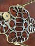Lovely Early Antique Solid Brass Trivet - All Hand Made - English ? American ? - Very Nice Piece - Decorated