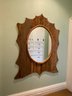 A Large Rustic Mirror In Reclaimed Wood Frame