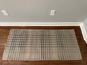 Grey Chenille Tapestry Runner With Woven Backing