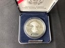 1991 S US - USO Silver Dollar Proof 50th Anniversary Commemorative Coin With COA And Original Box (90 Percent)