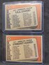 (2) 1972 Topps AL Strikeout & ERA Leaders Cards