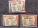 (3) 1972 Topps AL/NL Home Run, Pitching & Strikeout Leaders Cards