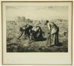 Antique Etching 'The Gleaners' Original Painting By Jean-Franois Millet