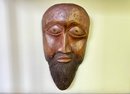 Carved Wood Mask Wall Hanging