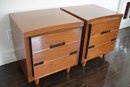 RARE Pair Of JOHN CAMERON DISTINCTIVE FURNITURE Mid Century Modern Side Tables. Don't Miss This Set!