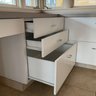A Grouping Of Retro St. Charles Metal Kitchen Cabinets -  Desk Area