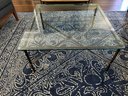Glass Top Coffee Table With Iron Base