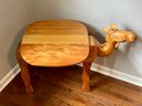 Camel Inspired Fun & Funky One-of-a-kind Drop Leaf Table With Center Storage
