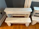 Pair Of Lillian August Painted Two Tier Steps/Benches