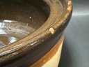 A Large Vintage Drip Ware Pottery Bowl