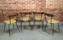 Set Of 4 Mid Century Modern Paul McCobb Style Wrought Iron Dining Chairs