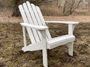 A White Painted Wood Adirondack Chair