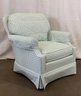 A Finely Upholstered Vintage Armchair & Matching Foot Stool, Hickory Chair