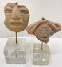 16 Precolumbian Hand Carved Stone Heads & Other Artifacts