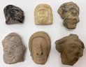 23 Pre-Columbian Hand Carved Stone Heads & Other Artifacts
