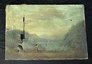 Antique 19th Century American Oil On Canvas Hudson River Valley School - As Is