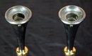 Pair Of Mid Century Modern Dansk Silver Plated Candlesticks By Jens Quistgaard
