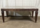 A Striking Vintage Kittinger Coffee Table With A Stone Top