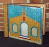 Large Antique Stained Glass Mosiac Church Photo Album Book
