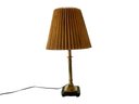 Brass & Black Wood Base Table Lamp