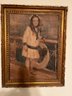 Antique Oil On Board Of Girl On Ship 1900s