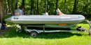1984 Avon Inflatable Hard Bottom 4M / 13 Foot Searider Rigid RIB Boat W/ 50 HP Mariner
