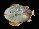 Solimene Italian Hand Painted Ceramic Fish Platter