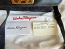 Salvatore Ferragamo Vintage 'Gancini' Flap Crossbody Handbag Lizard & Suede - Compare At $850