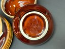 Classic Brown Ceramic Drip Ware Bowls & Plates
