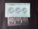 Combo Package-susan B Anthony Dollar Souvenir Set, P Sacagawea & Set Of 1943 Wartime Emergency Issue Pennies