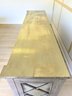Lillian August Sideboard With Antique Mirrored Panels And Brass Top