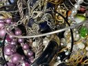 Large Lot Costume Jewelry Chains Beads Craft/costume Lot