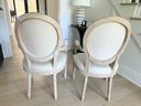 Pair Of Restoration Hardware French Contemporary Arm Chairs - Excellent Condition