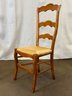 A Set Of Four French Country Ladderback Chairs, Rush Seats