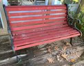 50 Year Old Iron And Wood Park Bench