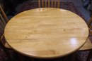 Wood Dropleaf Table And Four Chairs