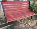 50 Year Old Iron And Wood Park Bench