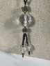 Vintage Sterling Silver And Crystal Necklace Having Tassel Pendant