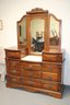 Lovely Wood Bureau With Mirror Made By Stanley