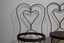 Pair Of Vintage Matching Metal Ice Cream Chairs