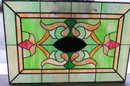Art Nouveau Styled Centerpiece Stained Glass Window.
