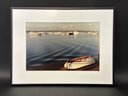 Framed Art Photo, Boats On Calm Water