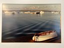 Framed Art Photo, Boats On Calm Water