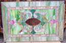 Art Nouveau Styled Centerpiece Stained Glass Window.