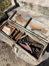 Very Early Primitive Tool Chest With Content.