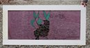 Unusual Stained Glass Framed Panel - Possibly Artist Signed, Cluster Of Grapes Or Similar Floral/fruit