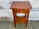 Single Drawer Square Side Table With Shelf