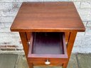 Single Drawer Square Side Table With Shelf
