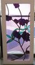 Stained Glass Window Panel, Floral / Asian Design.